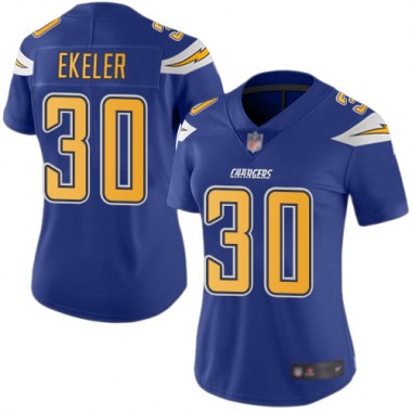 Los Angeles Chargers NFL Football Austin Ekeler Electric Blue Jersey Women Limited  #30 Rush Vapor Untouchable->los angeles chargers->NFL Jersey